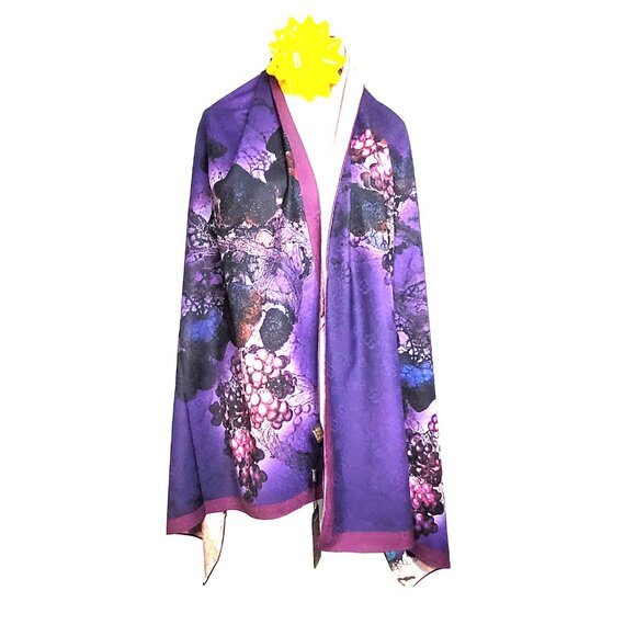 NWT Double-Sided Silk Scarf 27"x70" Long Rectangle Shawl Wrap 3316 - Picture 2 of 7